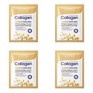 4 New Sadoer Collagen Anti-Aging Facial Masks 10 Times Collagen Content